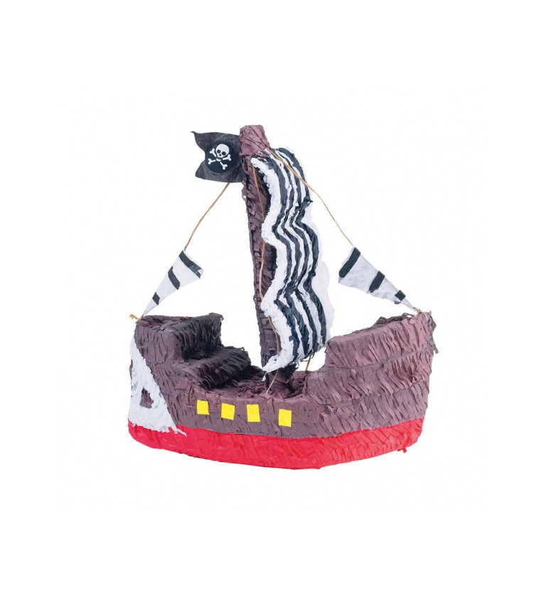 Piňata - papírová pirátská loď