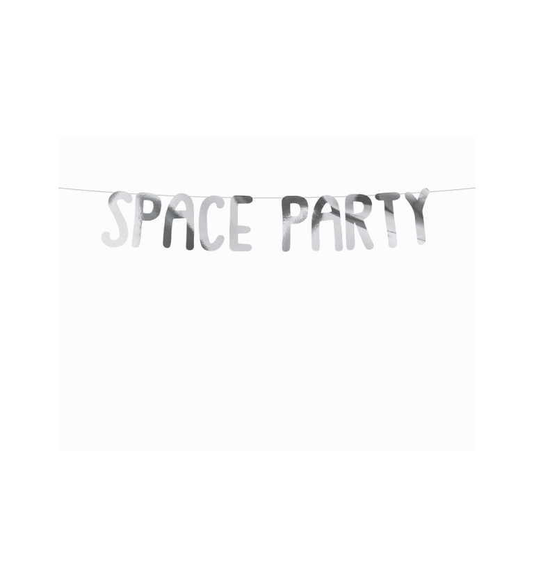 Stříbrná girlanda Space Party