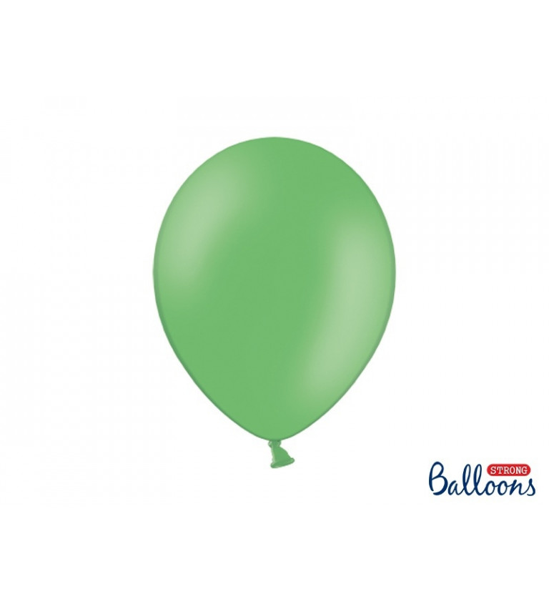 Balónek pastelový - zelená barva - 10 ks