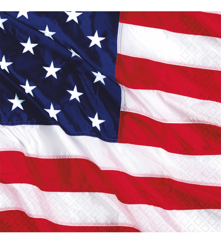 Papírové ubrousky - americká vlajka