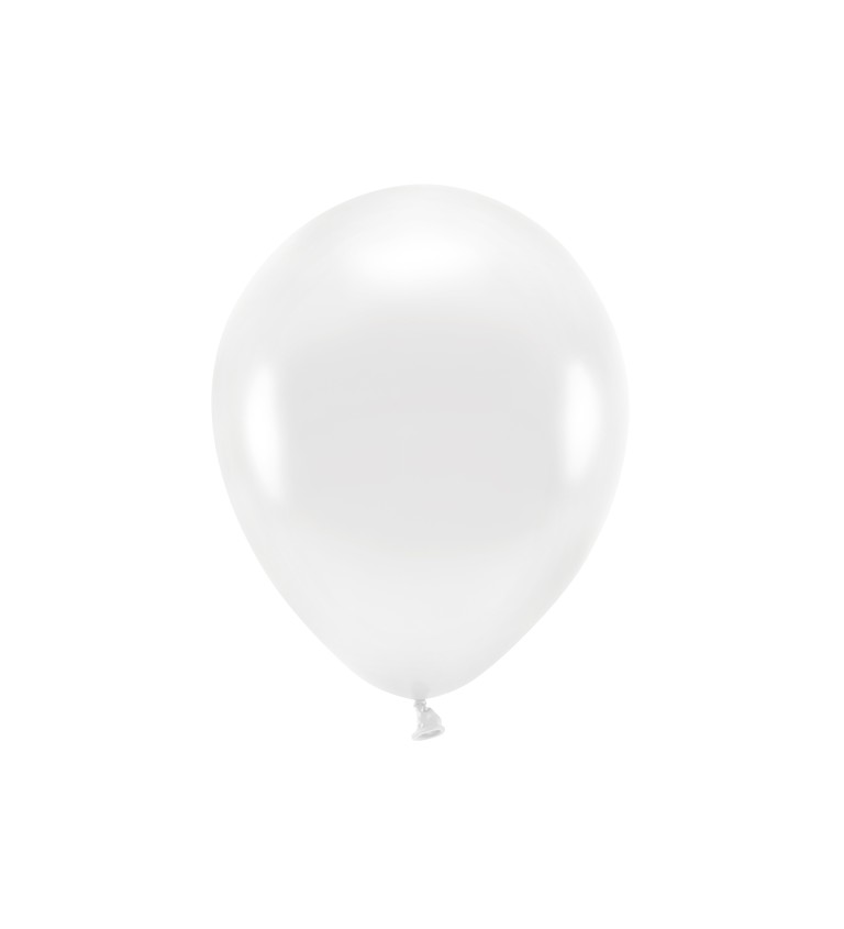 Eko balónky metalické bílé