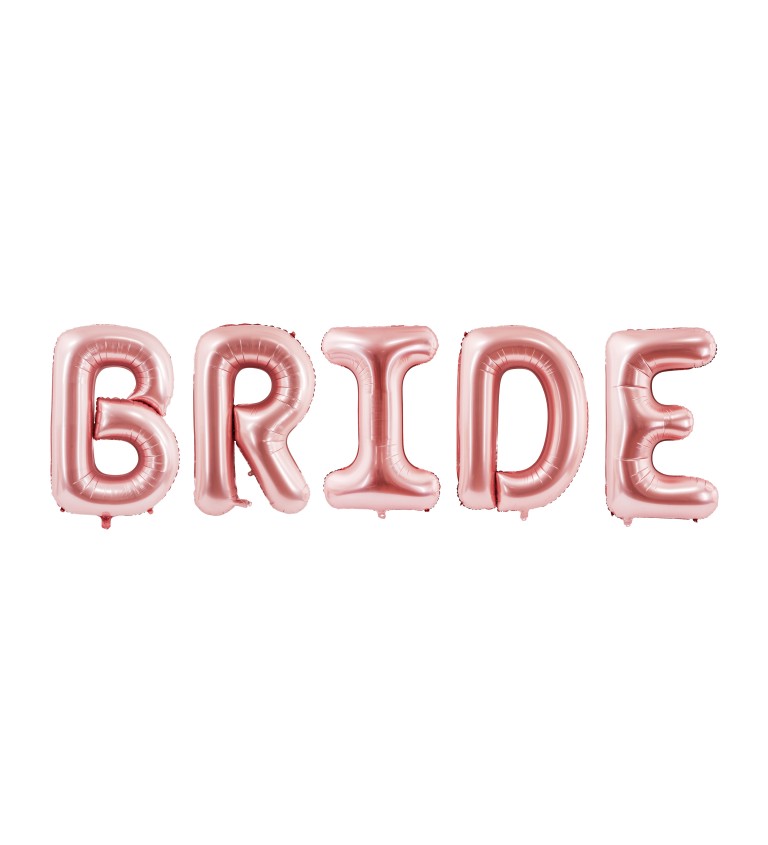 Fóliový balónek - nápis BRIDE rosegold