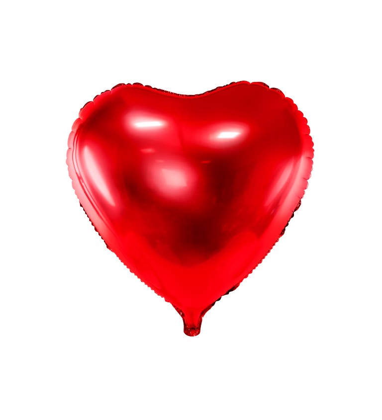 Červené srdce - fóliový balónek