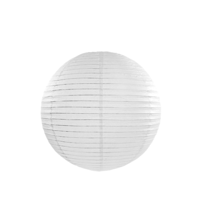 Bílý lampión - koule 20 cm