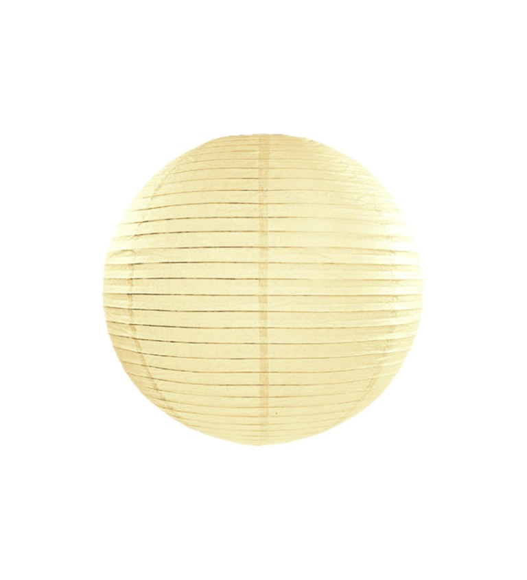 Krémový lampión - koule 20 cm