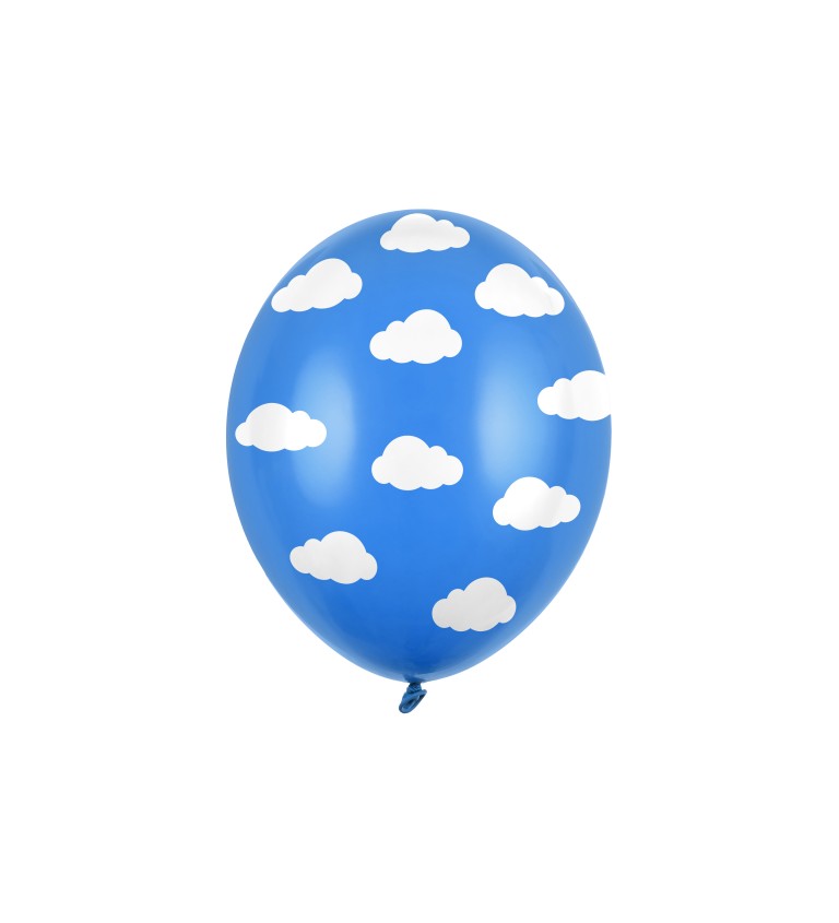 Modrý balónek s obláčky sada