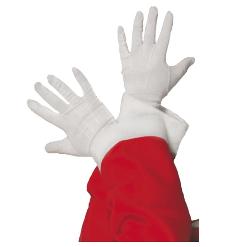 Bílé rukavičky - Santa
