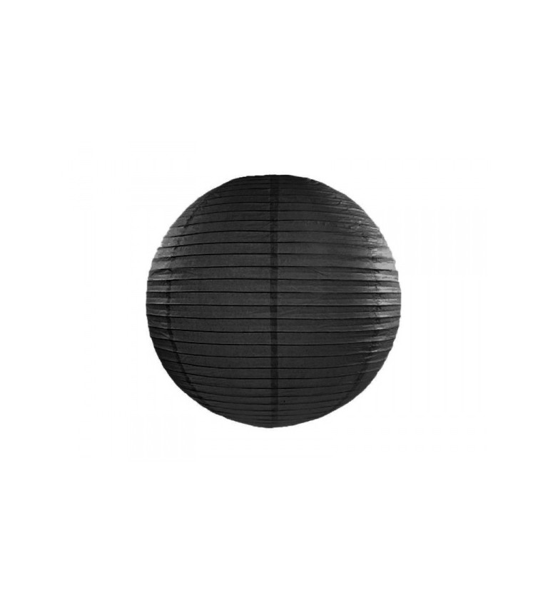 Černý lampión - koule 20 cm