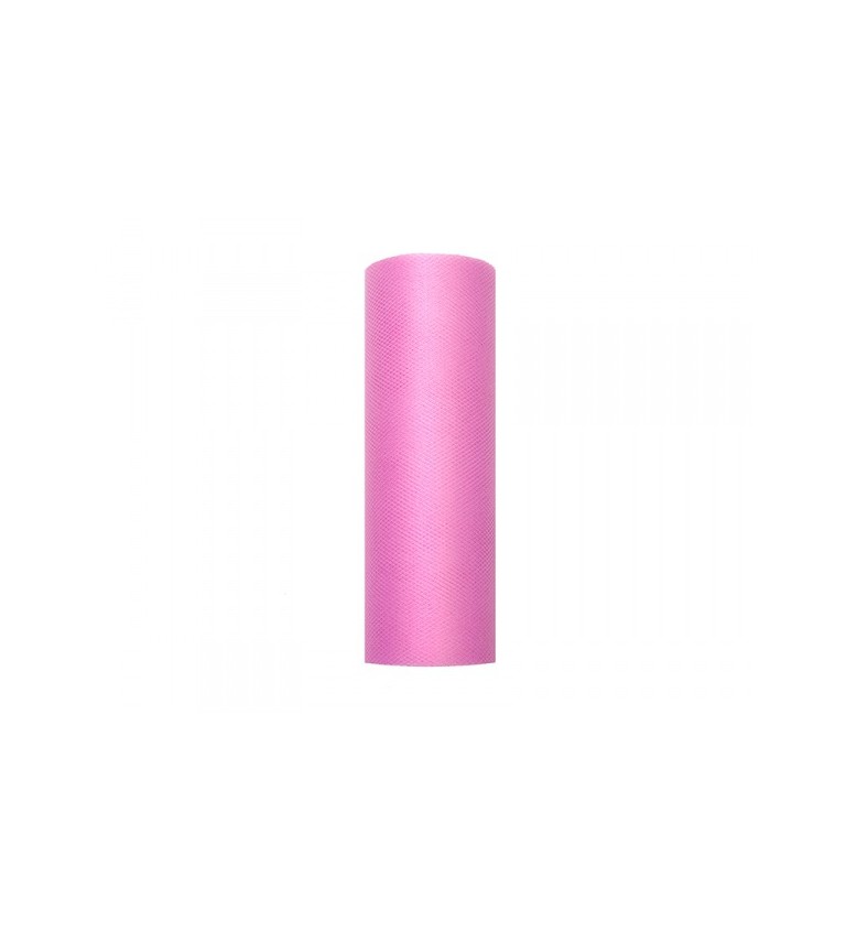 Jednobarevný sytě růžový tyl - 0,15 m