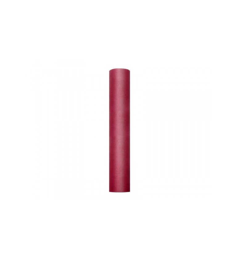 Jednobarevný tmavě červený tyl - 0,5 m