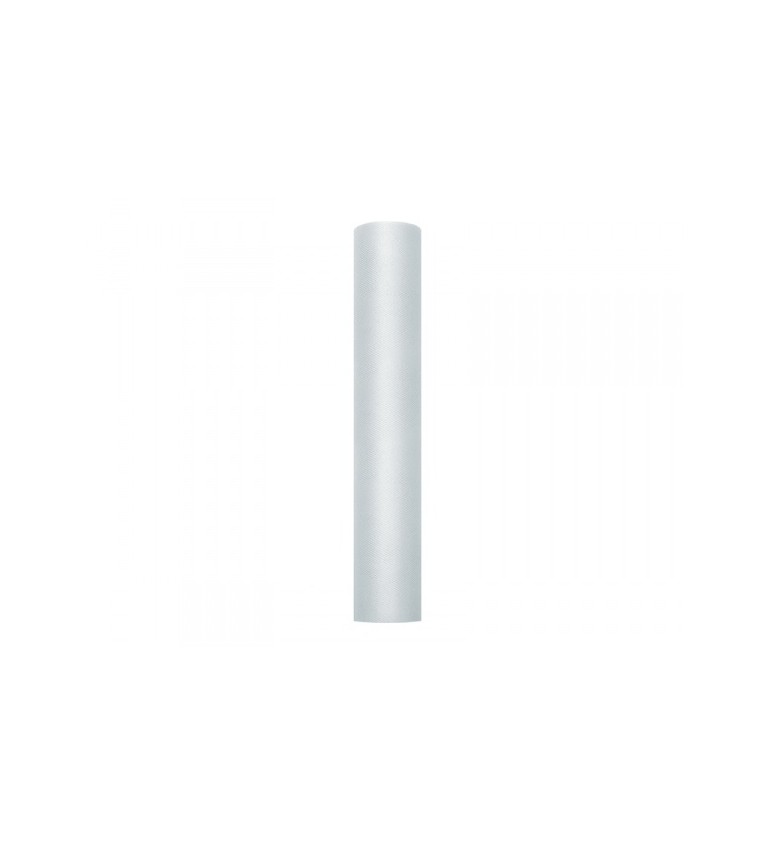 Jednobarevný šedý tyl - 0,5 m