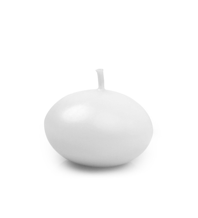 Bílá plovoucí svíčka, 4 cm