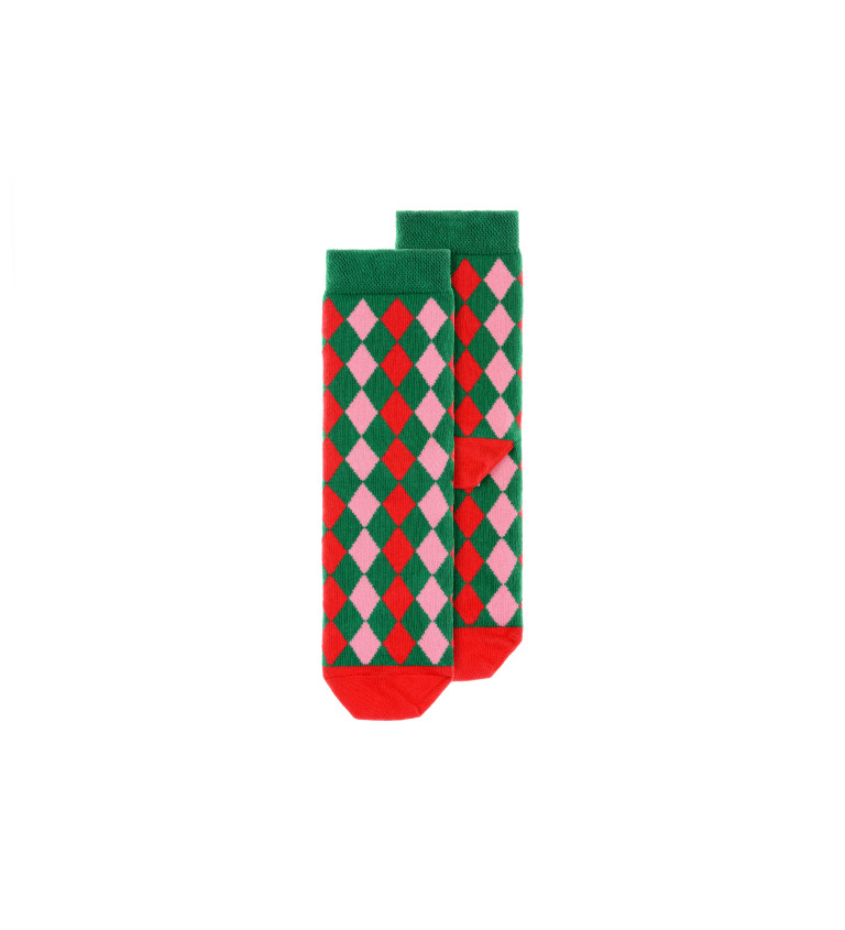 Vánoční ponožky vel 31-34 - kosočtverec