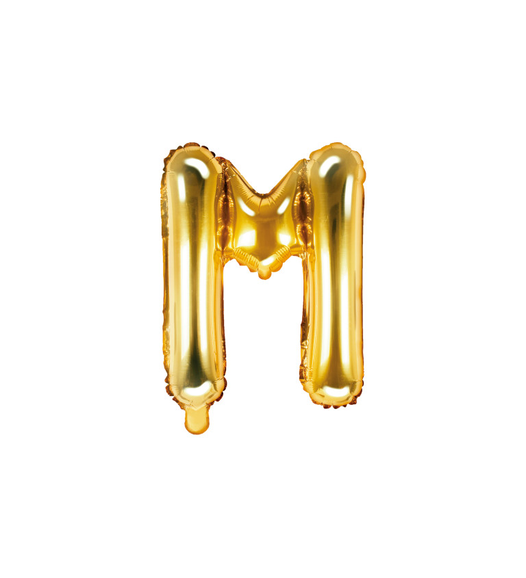 Fóliový balónek - Písmeno zlaté M