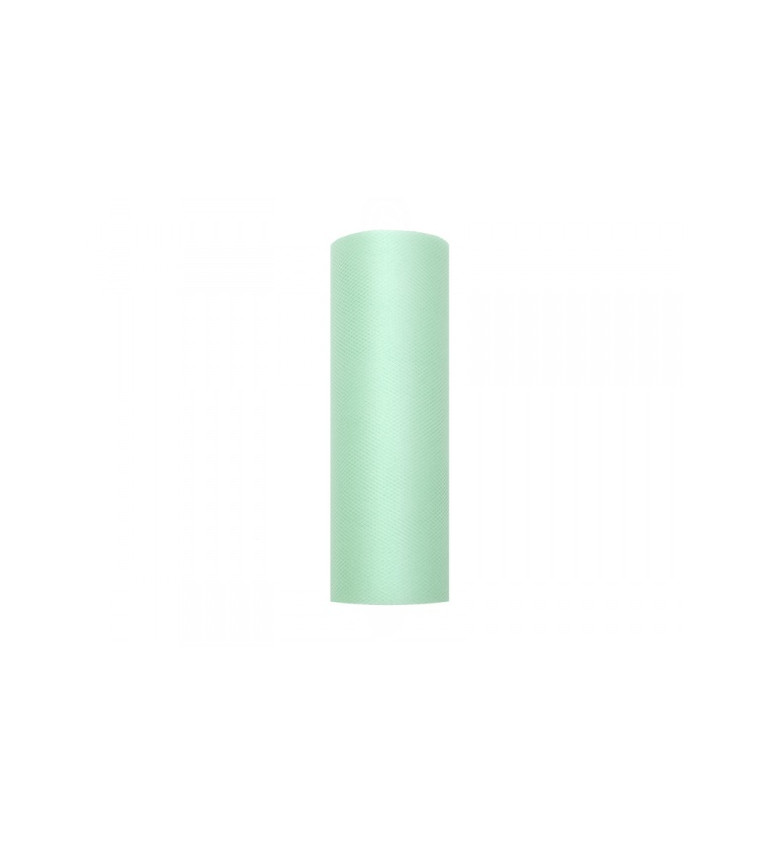 Jednobarevný peprmintový tyl - 0,5 m