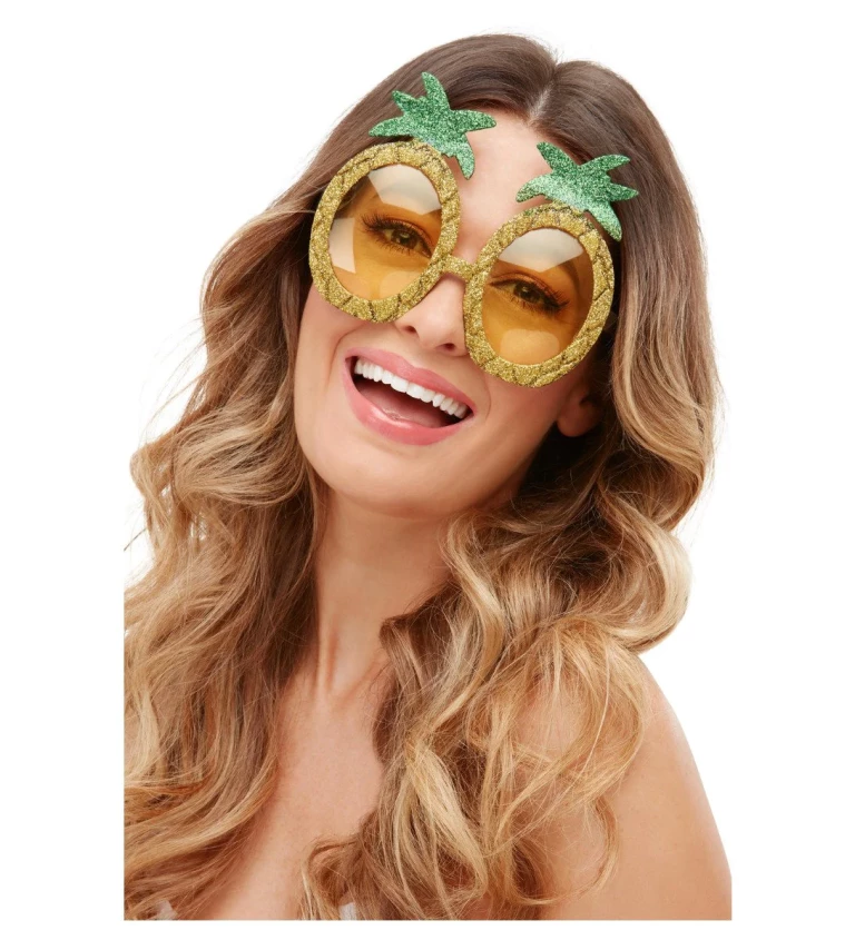 Glitter brýle ananas