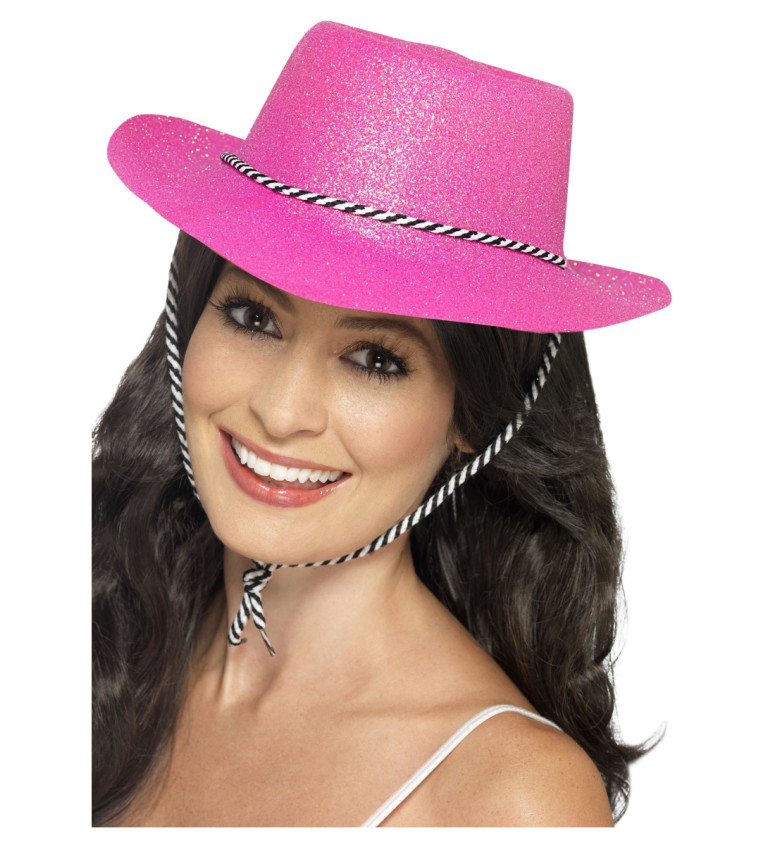 Kovbojský klobouk - růžový