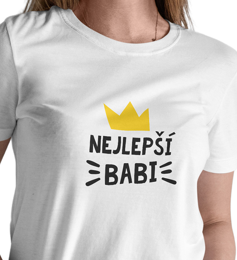 Pánské triko bílé - Nejlepší babi