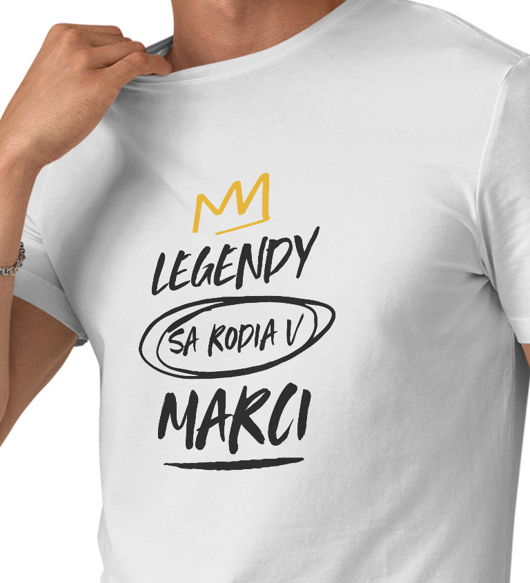 Pánské tričko bílé - Legendy v marci