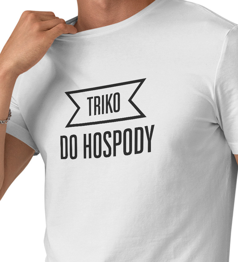 Pánské triko bílé - Triko do hospody