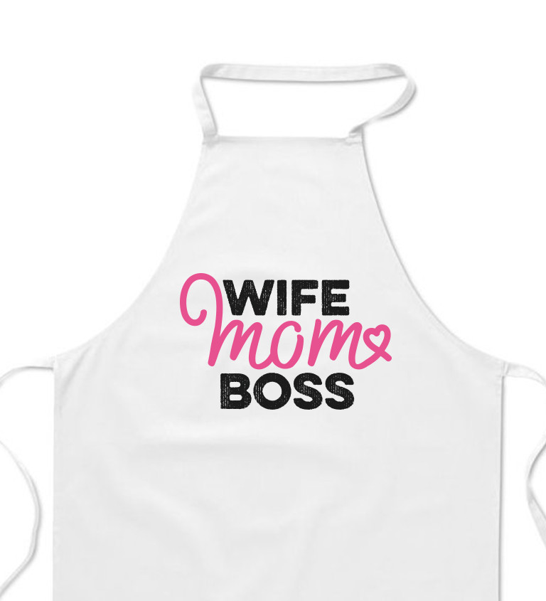 Zástěra bílá - Wife mom boss