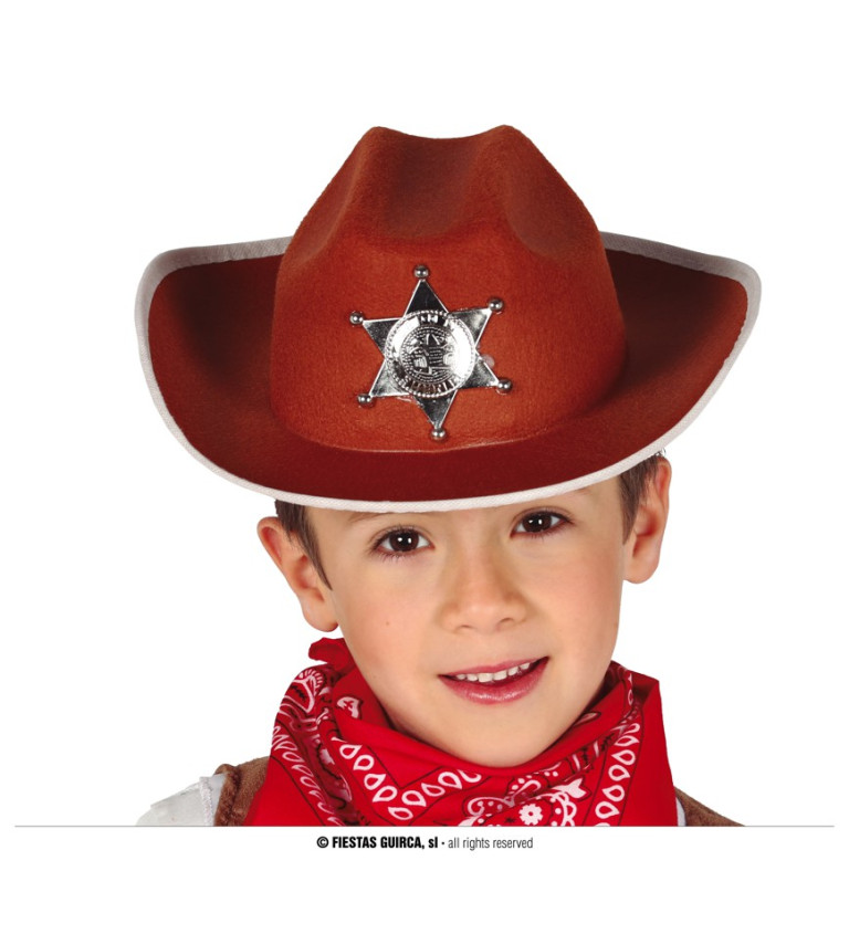 Dětský černý šerifský klobouk