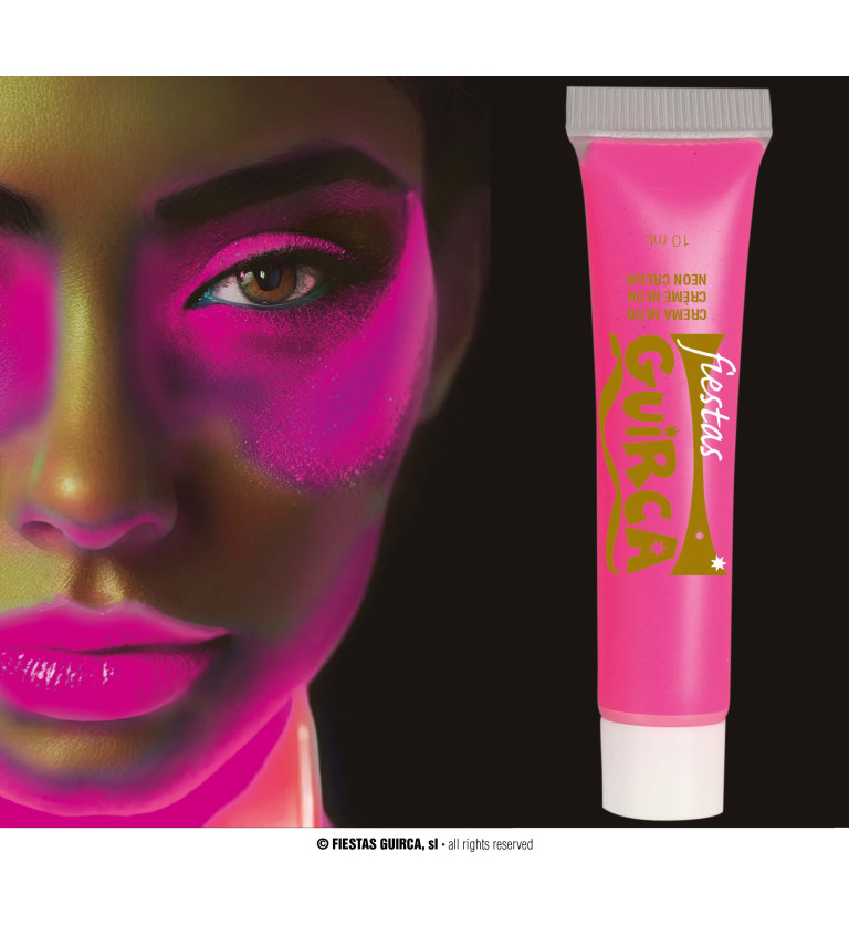 Neonově růžová make-up barva