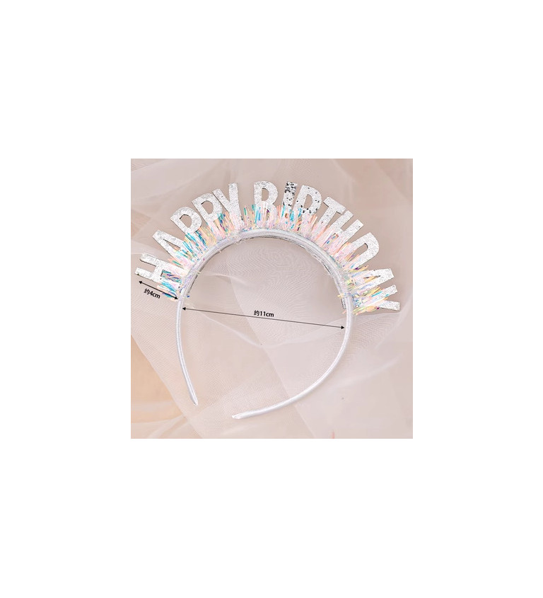 Happy birthday čelenka - duhová