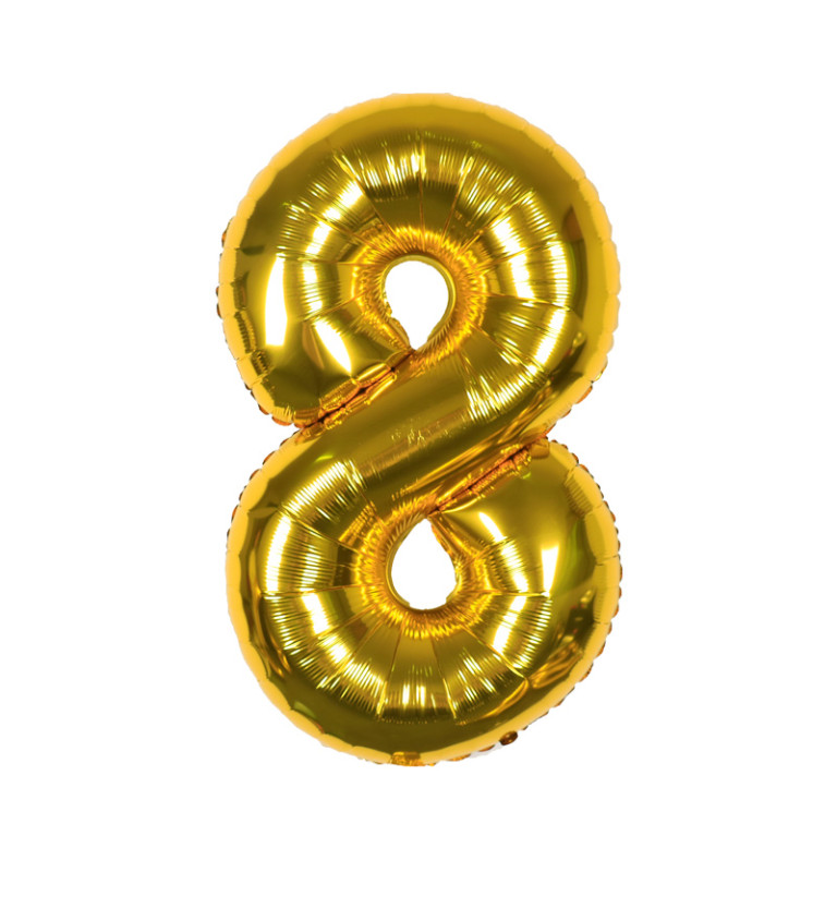 Fóliový balónek - Číslo 8 zlaté