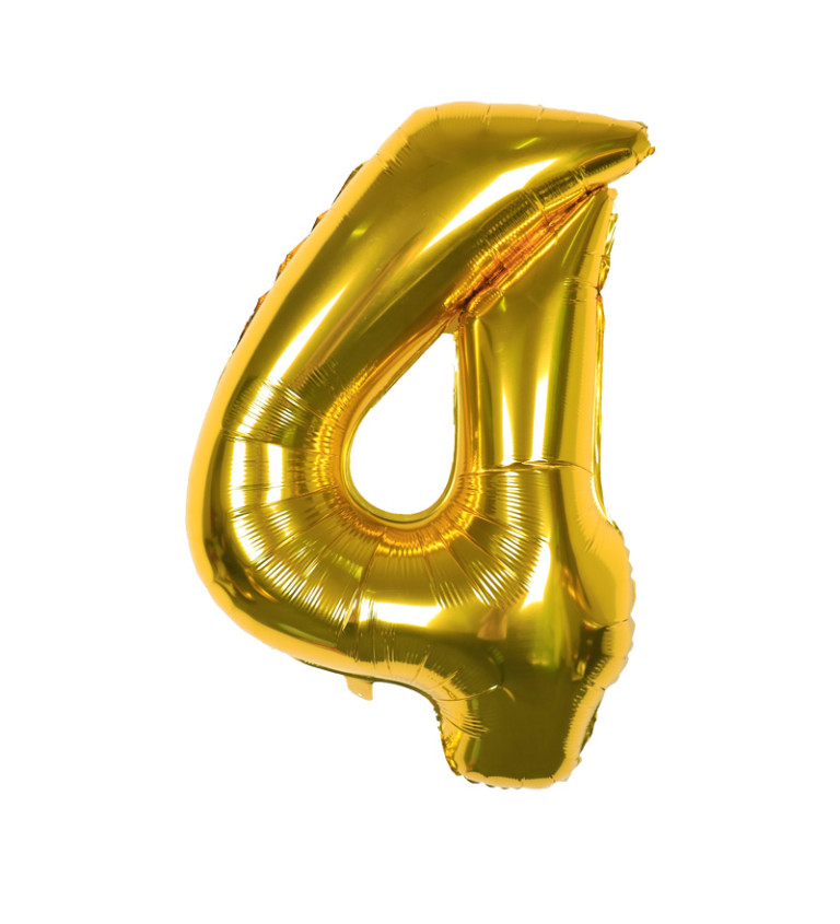 Fóliový balónek - Číslo 4 zlaté