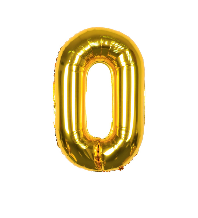 Fóliový balónek Číslo 0 zlaté