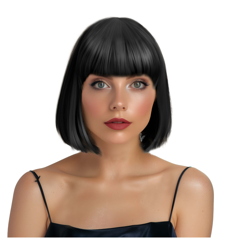 Paruka - mikádo, černá