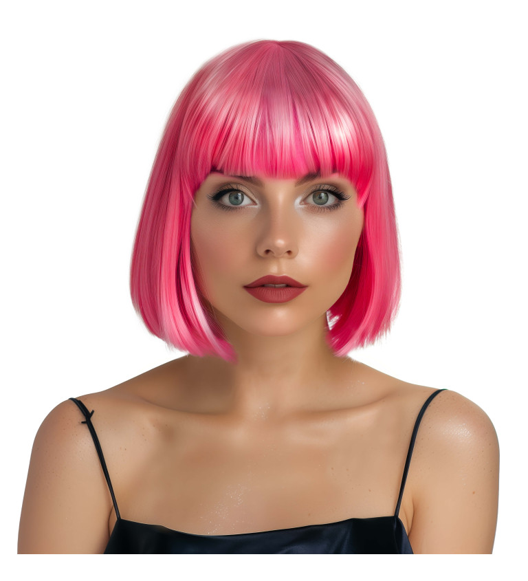 Paruka - mikádo, růžová