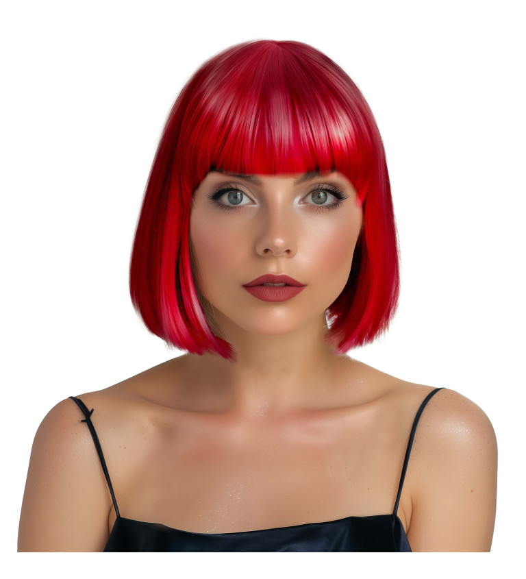 Paruka - mikádo, červená