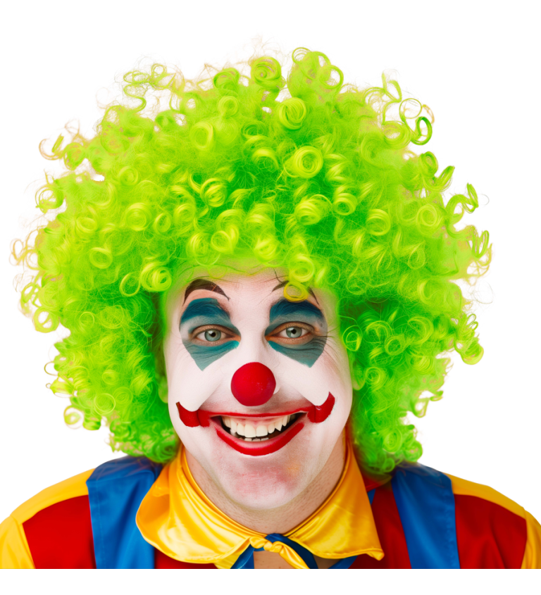 Paruka - afro, zelená