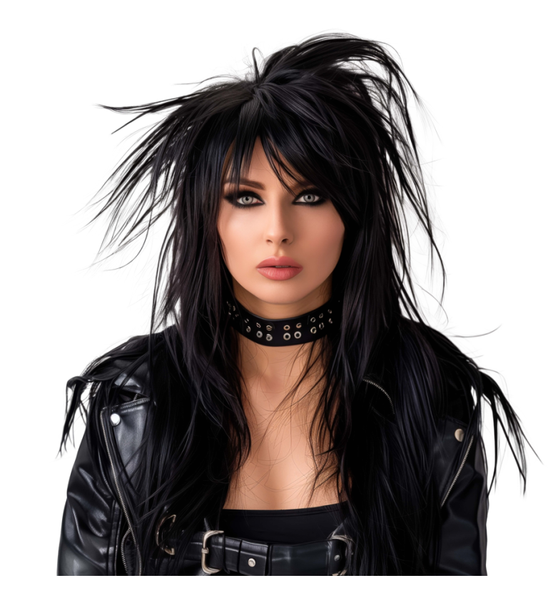 Paruka - rock diva, černá