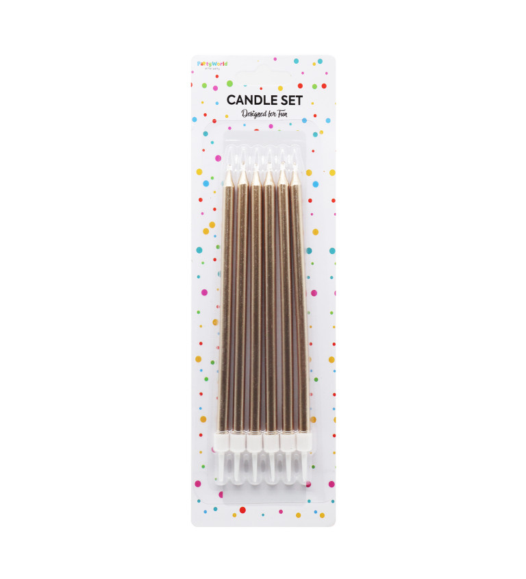 Narozeninové svíčky - rosegold 11 cm