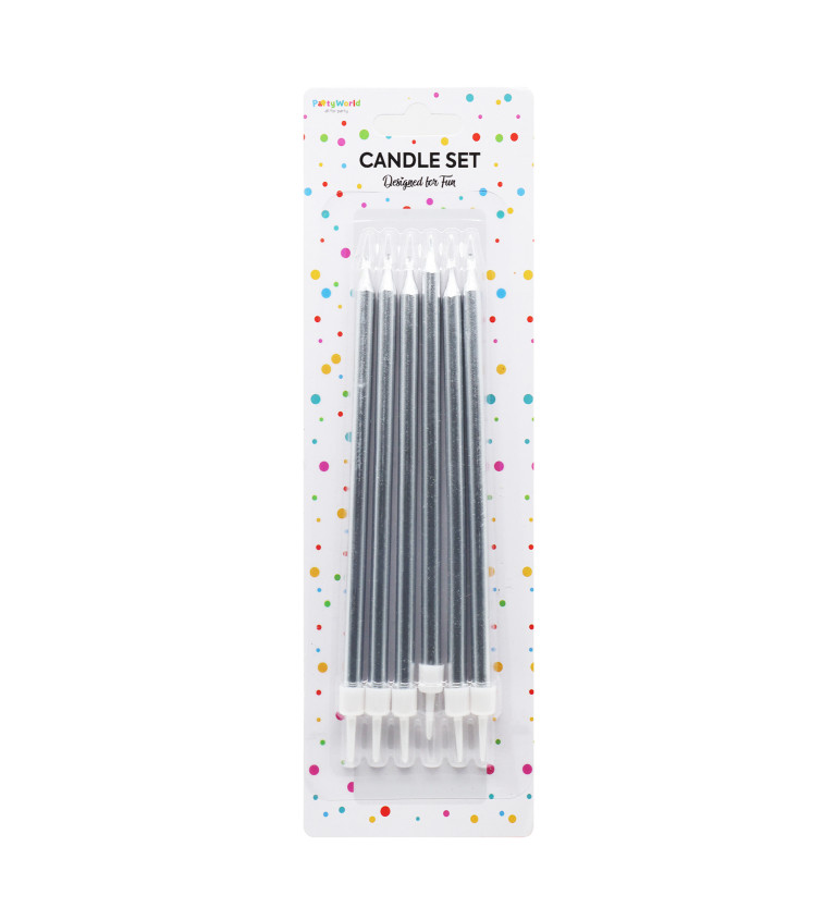 Narozeninové svíčky - stříbré 11 cm