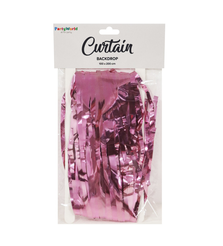 Party závěs fóliový - růžový