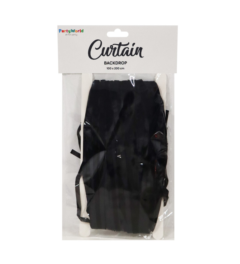 Party závěs fóliový - černý