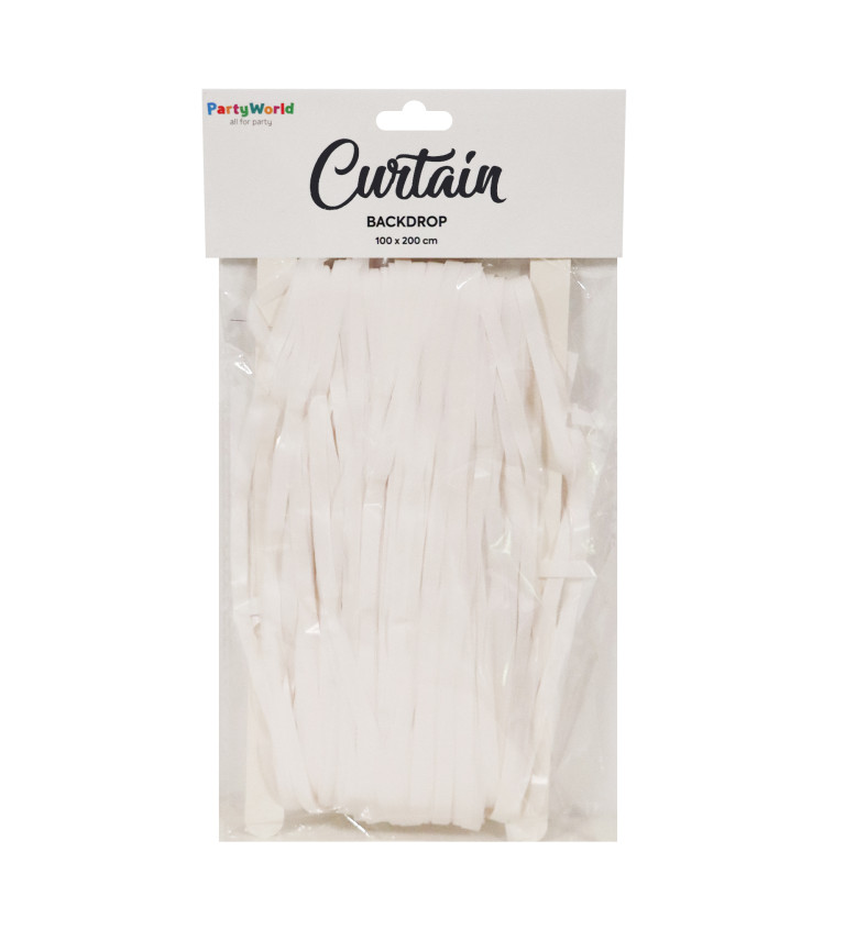 Party závěs fóliový - bílý