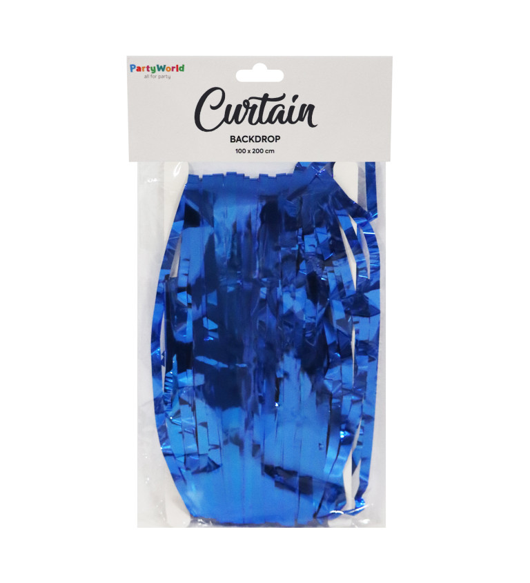 Party závěs fóliový - tmavě modrý