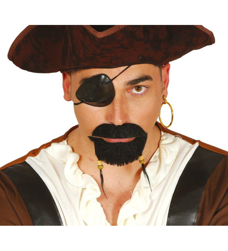 Pirátská - páska na oko a náušnice