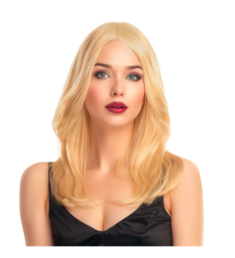 Paruka - vlnitá, blond