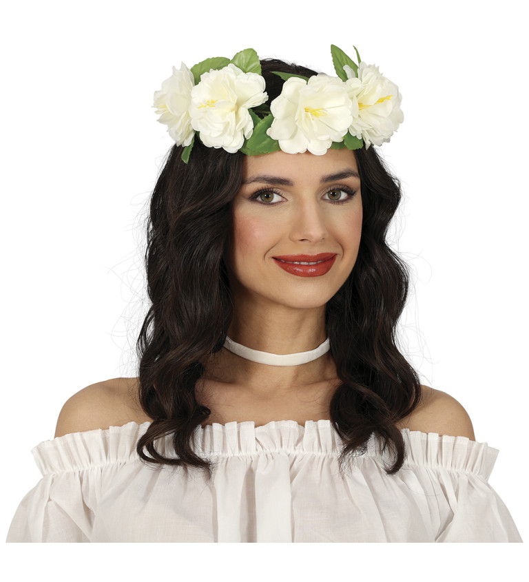 Věneček z bílých květin