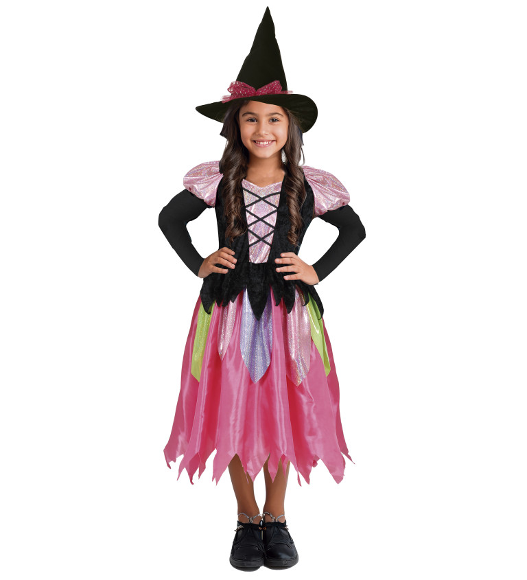 Dětský kostým - třpytivá čarodějnice