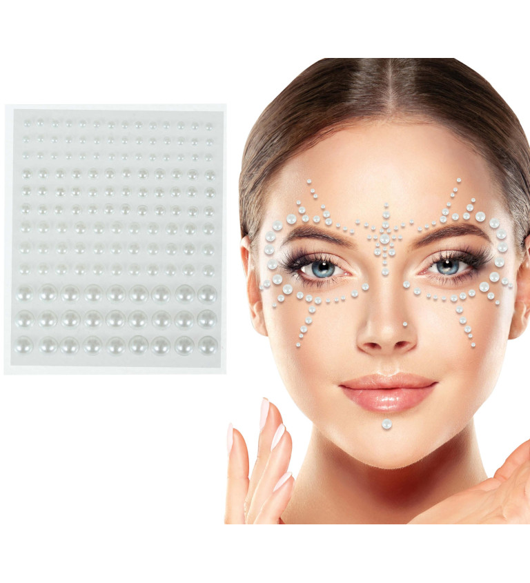 Kamínky na obličej - perly