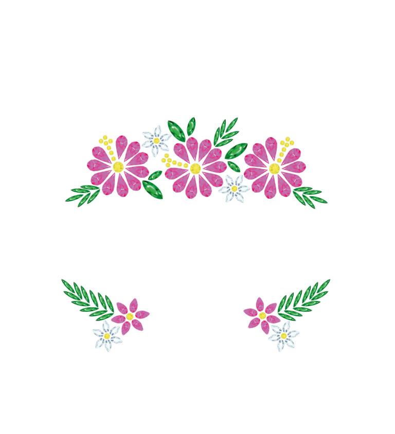 Kamínky na obličej - květy