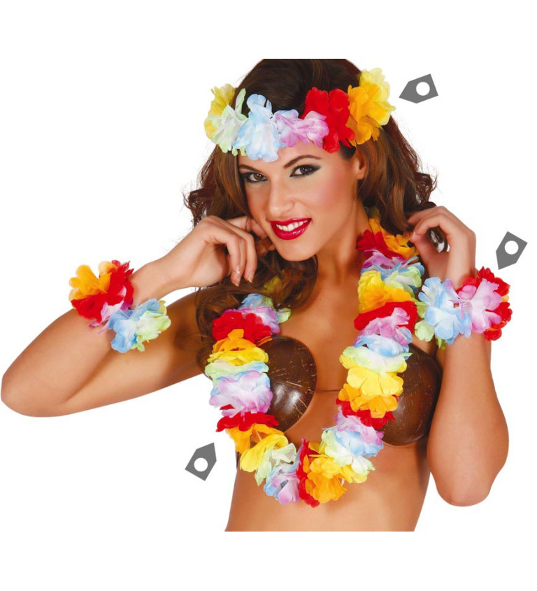 Havajská sada - barevné květy