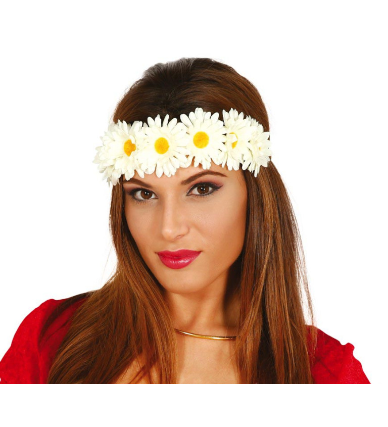 Čelenka - z bílých květů